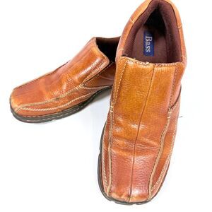 Bass Sequoia Mens Brown Leather Loafers Size 11